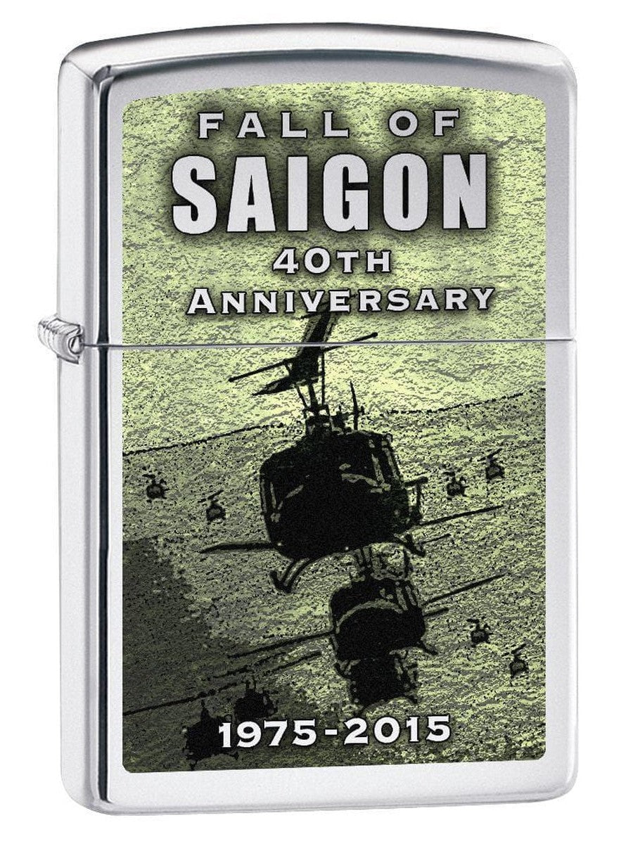 Zippo Lighter: Fall of Saigon, 40th Anniversary - High Polish Chrome 76755