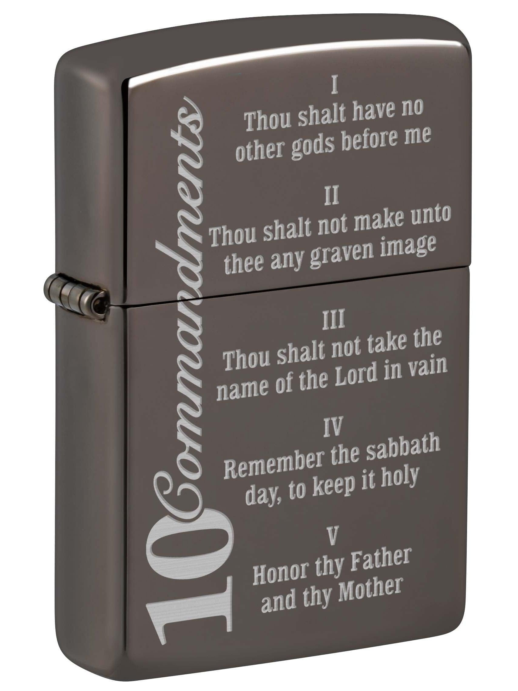 Zippo Lighter: The Ten Commandments - Black Ice 80959 – Lucas