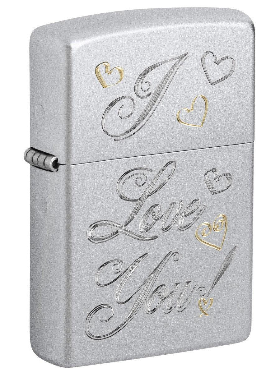   Zippo 205 Love Satin Chrome -       