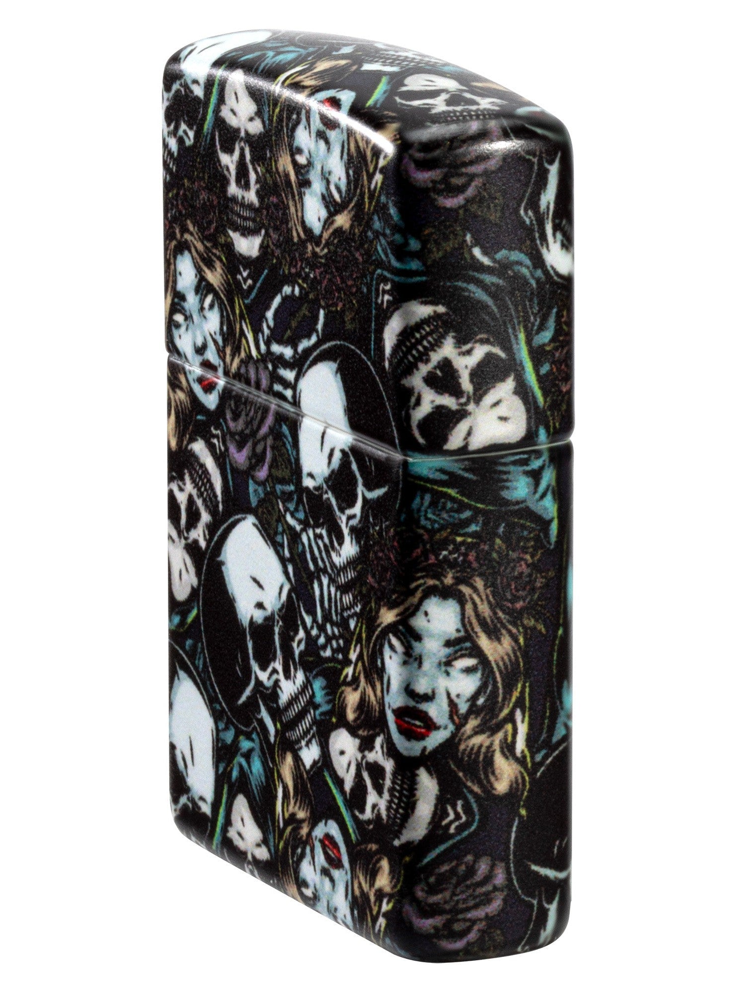 Zippo Lighter: Skulls and Roses - 540 Color 46033