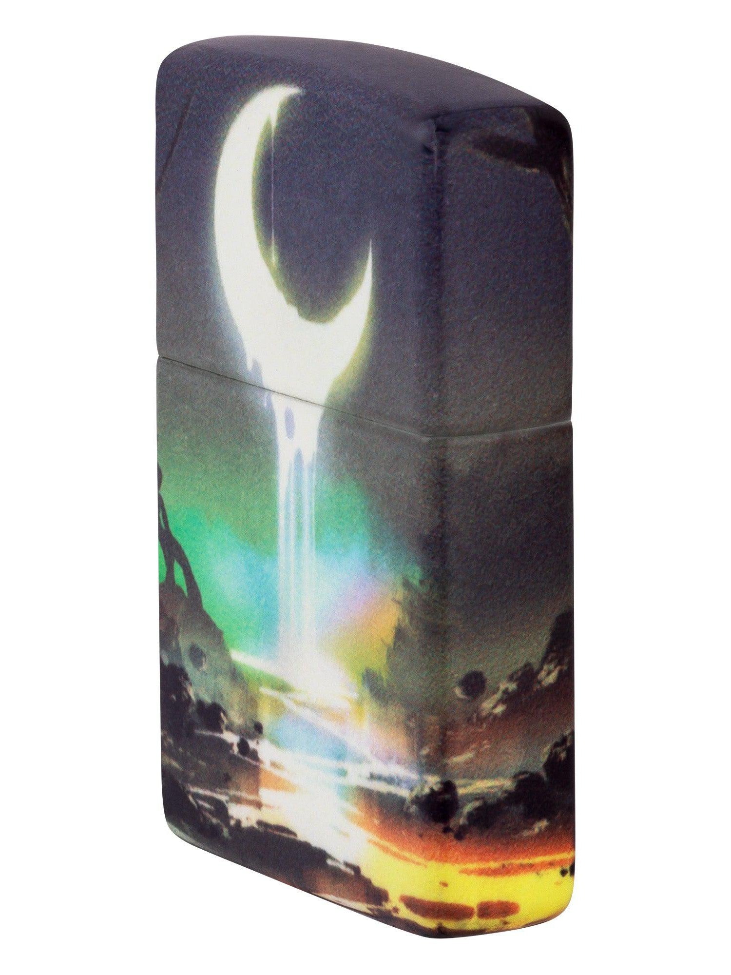 Zippo Lighter: Moon Dream Design, 540 Color - Glow-in-the-Dark Green 46259