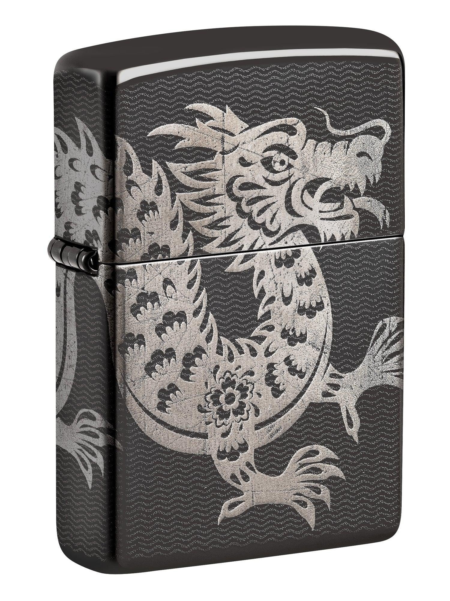 Zippo Lighter: Lucky Dragon, Photo 360 - High Polish Black 46260