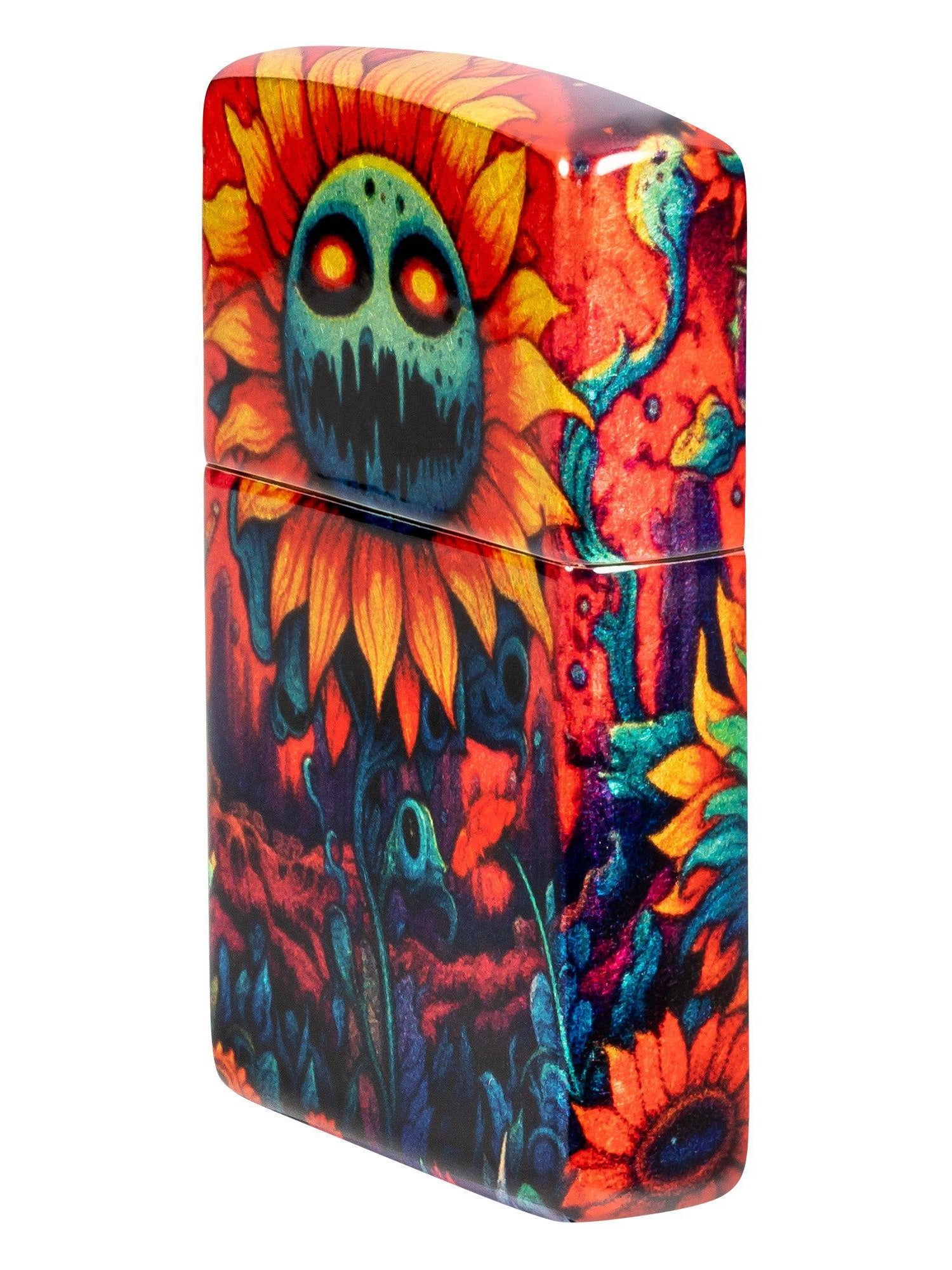 Zippo Lighter: Spooky Sunflower Design - 540 Fusion 46267