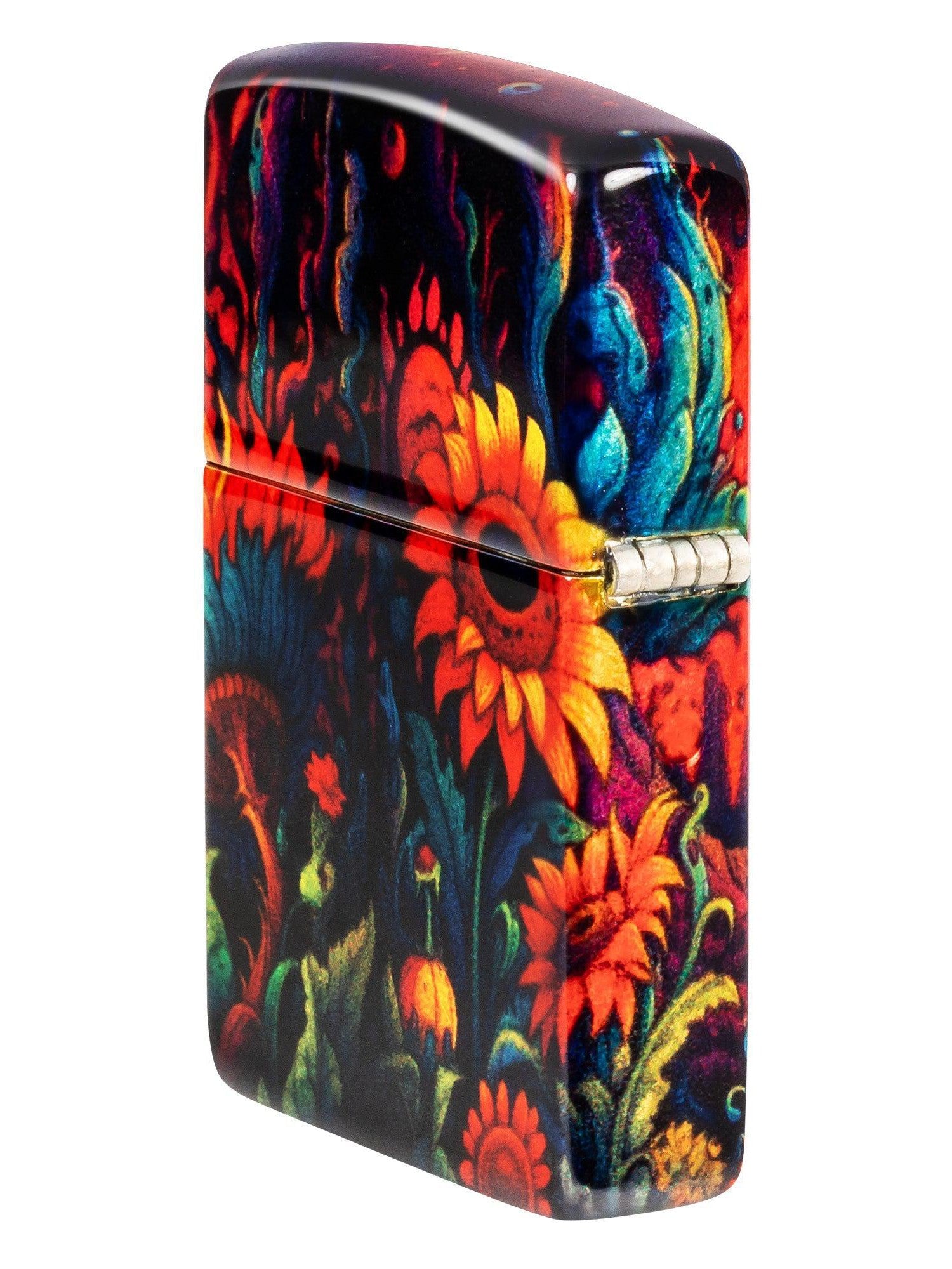 Zippo Lighter: Spooky Sunflower Design - 540 Fusion 46267