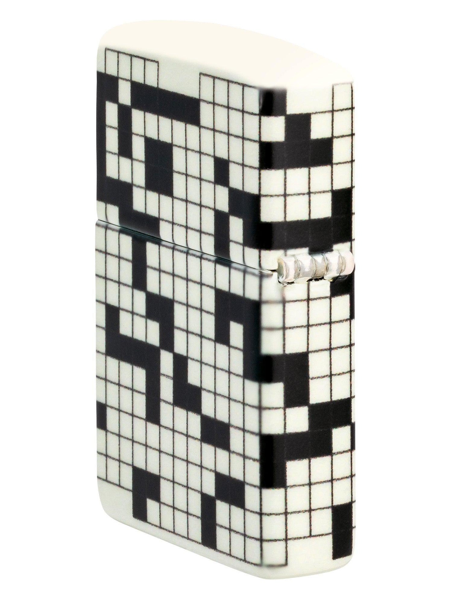 Zippo Lighter: Crossword Puzzle Design, 540 Color - Glow-in-the-Dark Green 46285