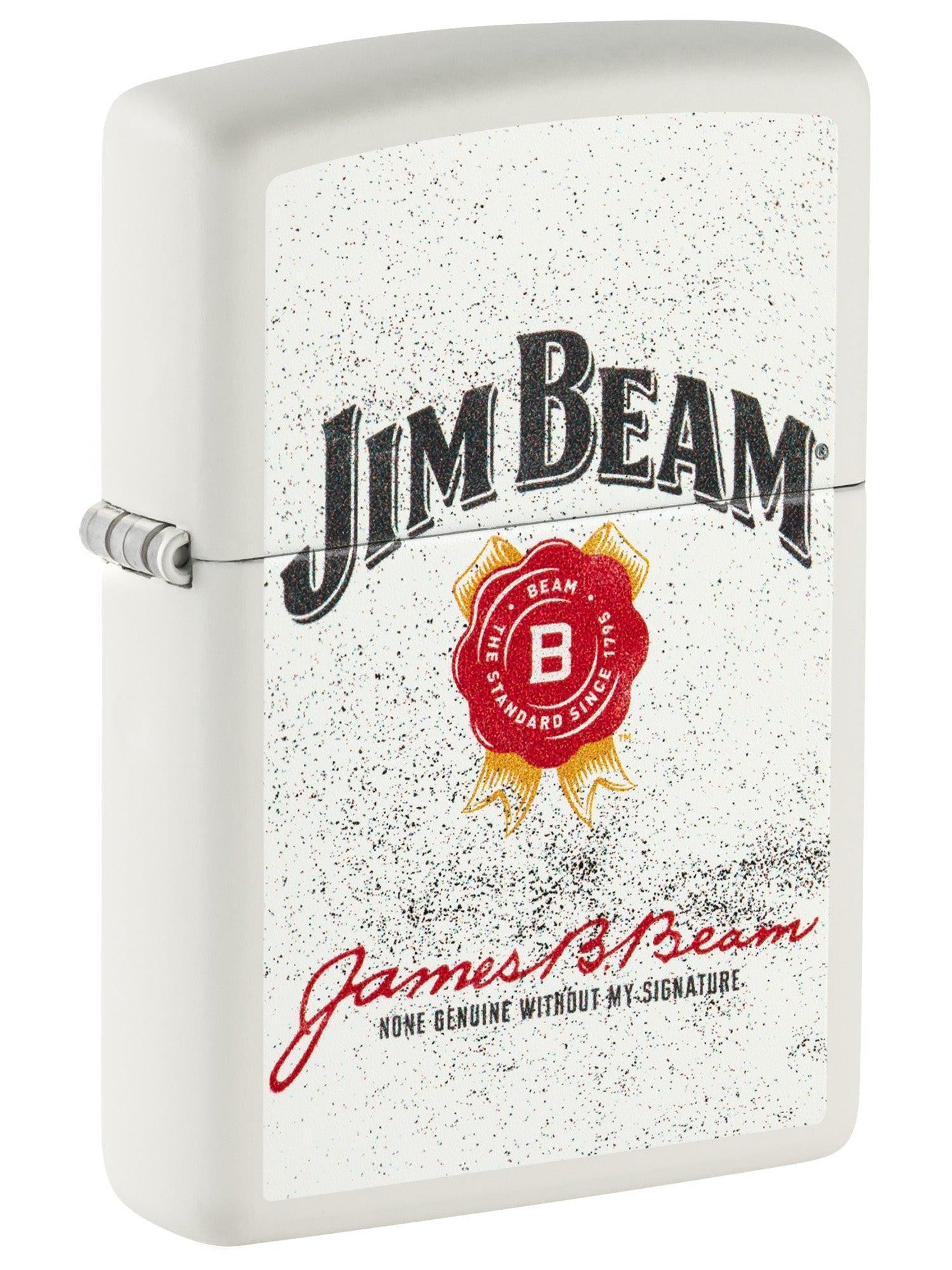 Zippo Lighter: Jim Beam Rosette Design - White Matte 46306