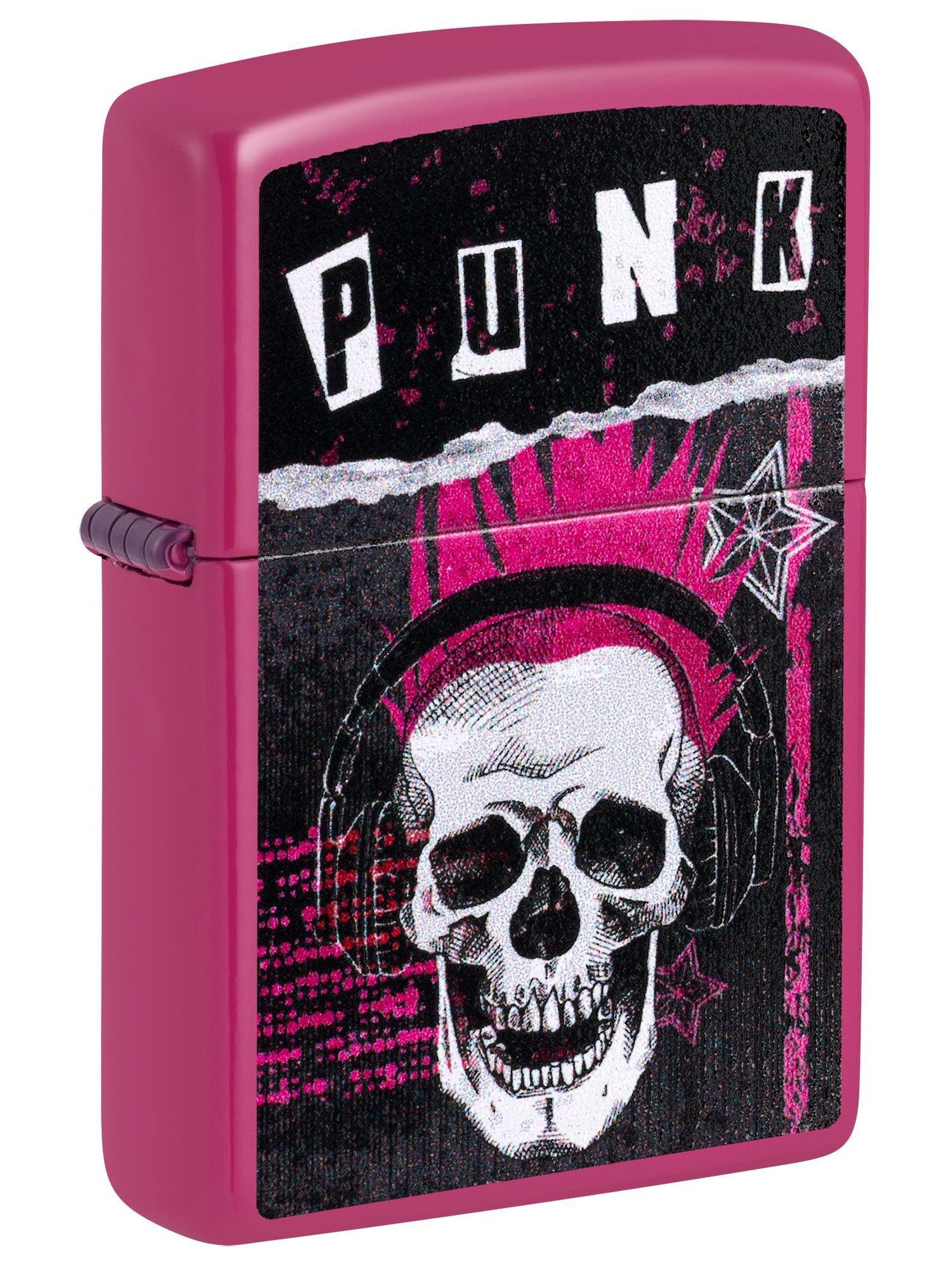 Zippo Lighter: Punk Skull Design - Frequency 46430