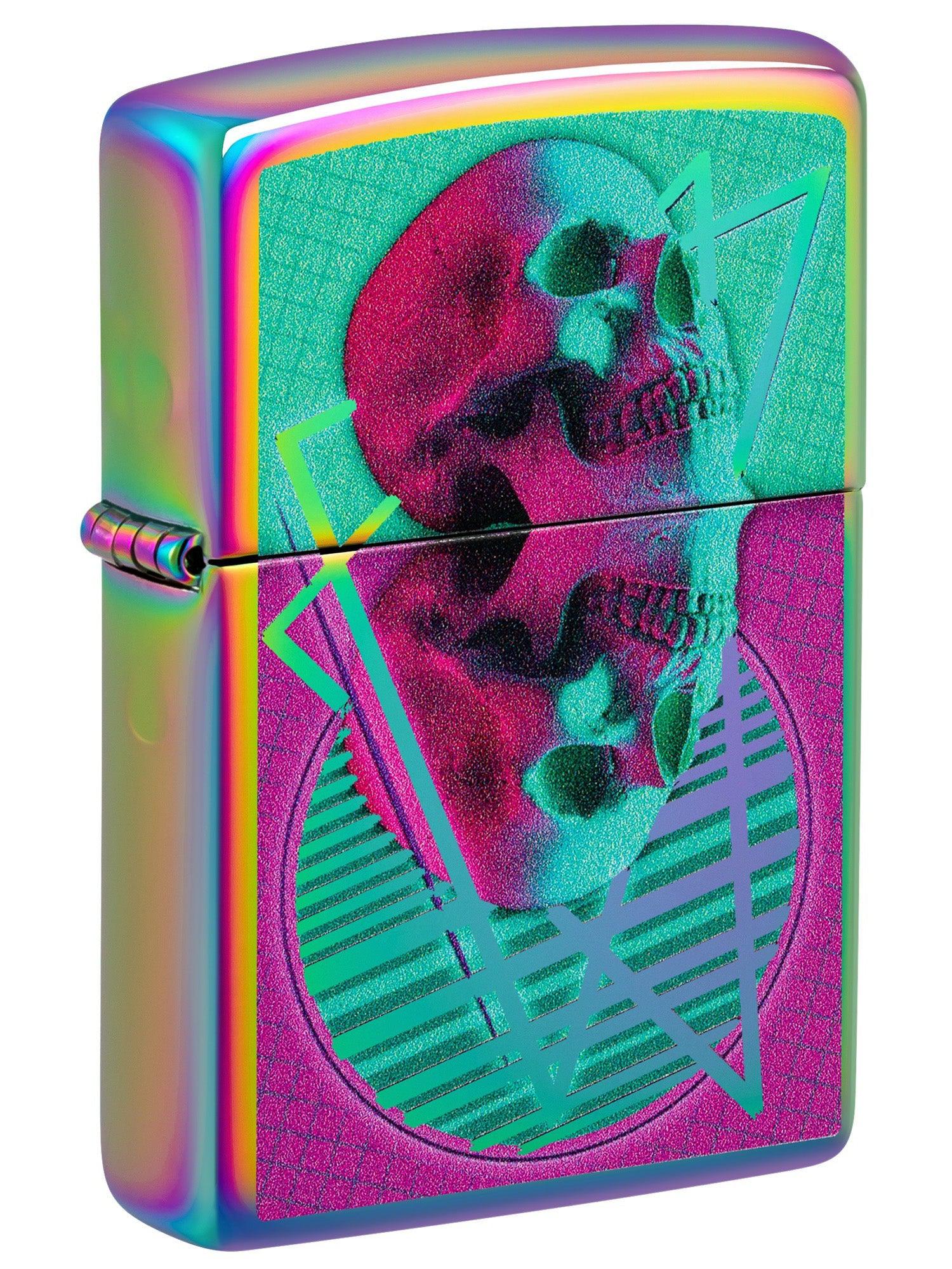 Zippo Lighter: Funky Skulls Design - Multi-Color 48891