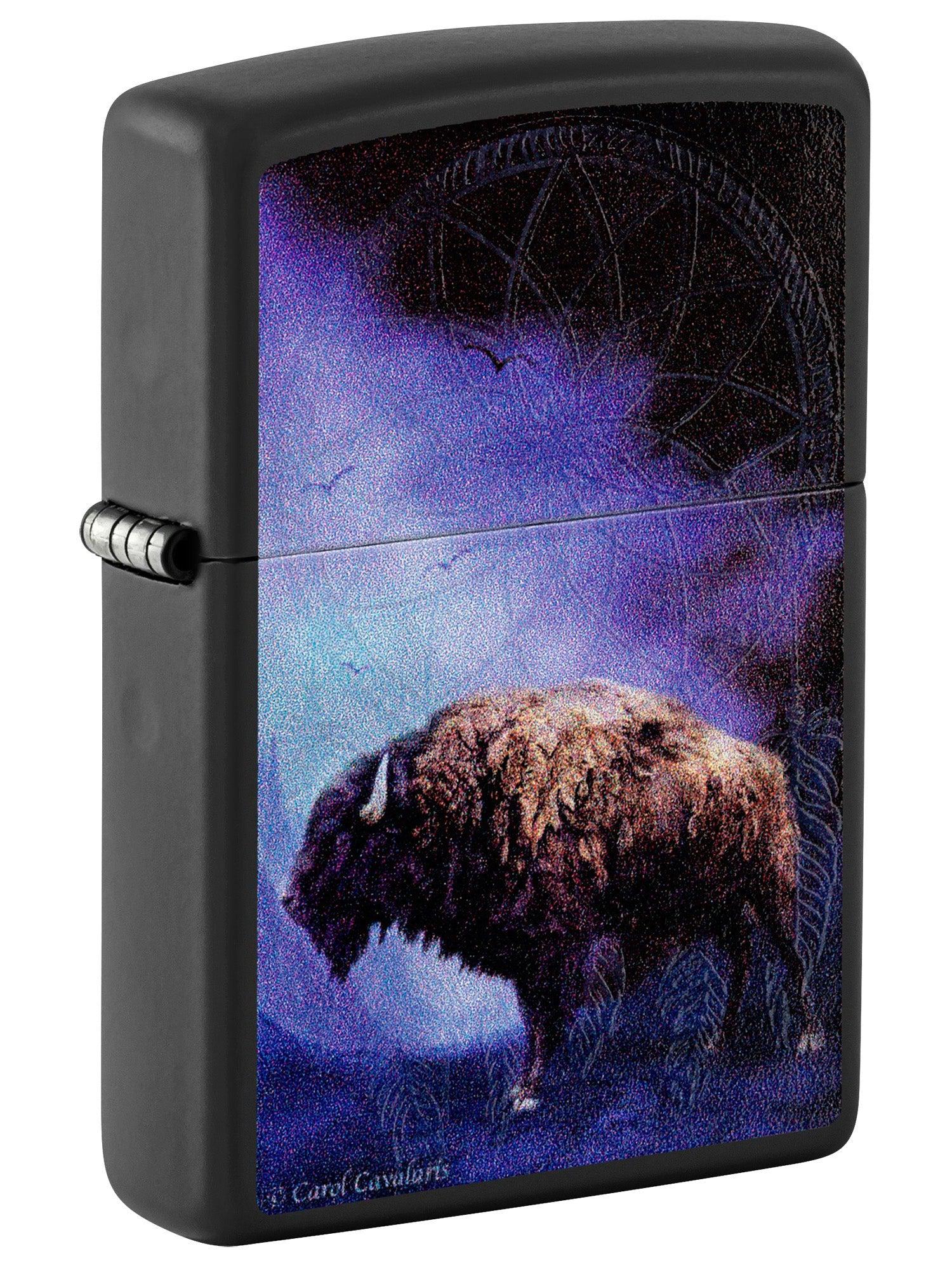 Zippo Lighter: Buffalo and Dreamcatcher, Blacklight by Carol Cavalaris ...