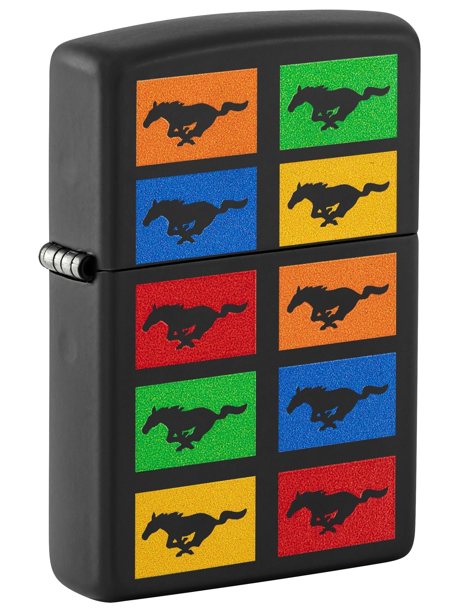 Zippo Lighter: Ford Mustang Logos - Black Matte 81512 – Lucas Lighters