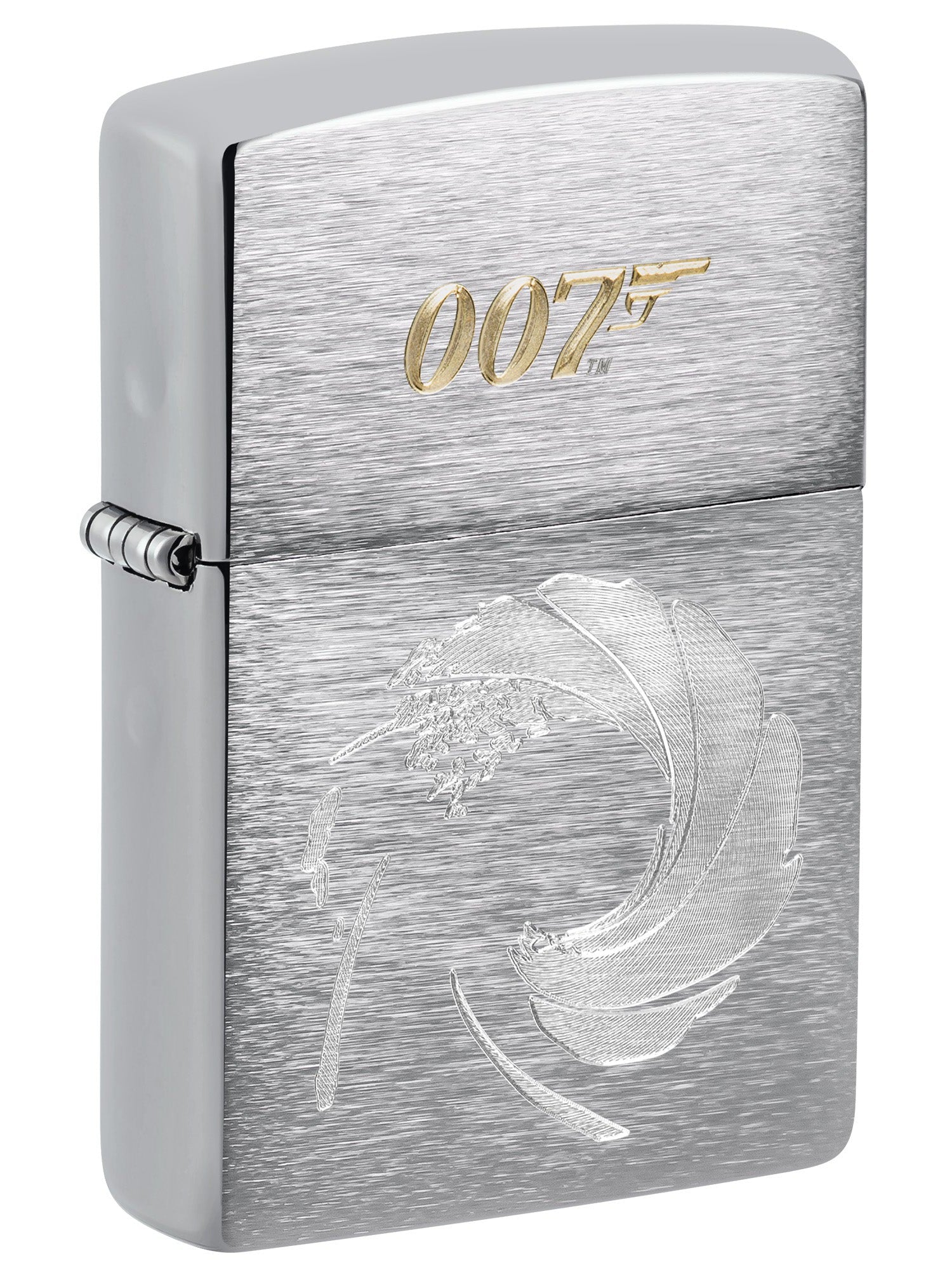 Zippo Lighter: James Bond 007 Logo, Engraved - Brushed Chrome 81517 ...