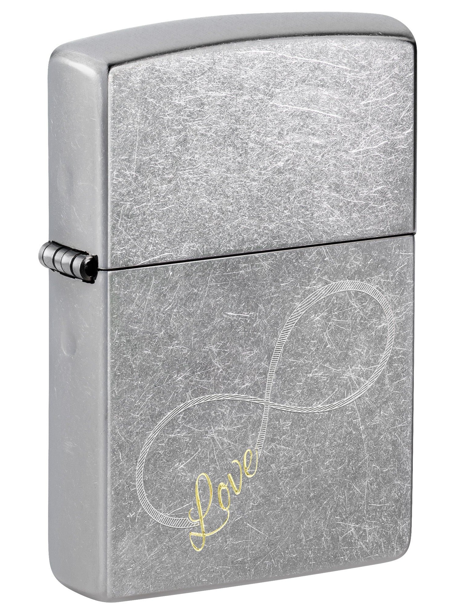 Zippo Lighter: Infinity Love, Engraved - Street Chrome 81632