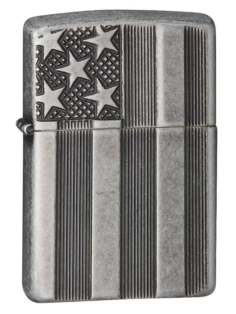 Zippo Pipe Lighter: United States Flag, Armor - Antique Silver Plate 2 –  Lucas Lighters