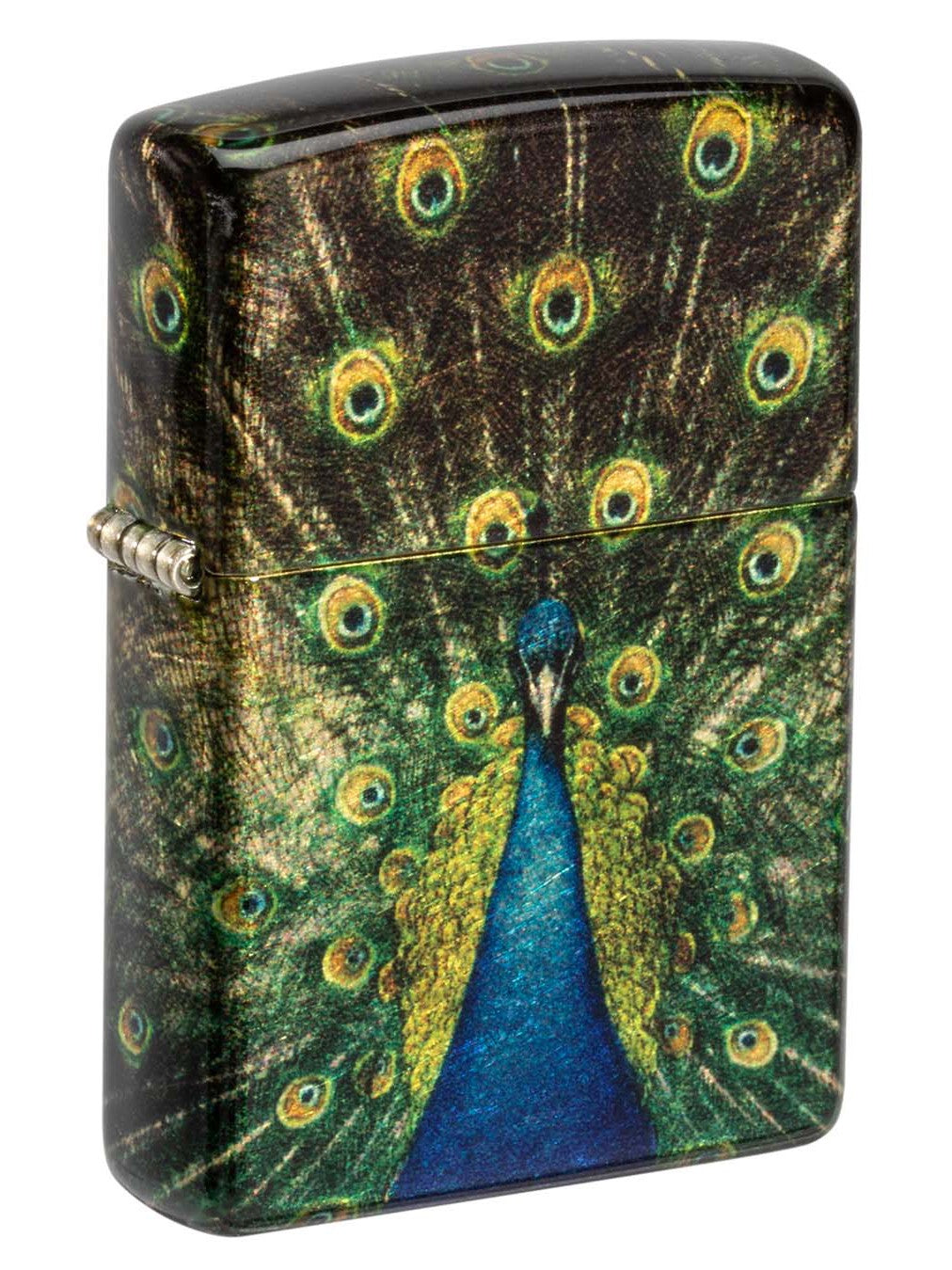 Zippo Lighter: Peacock Design - 540 Tumbled Brass 48846 – Lucas Lighters