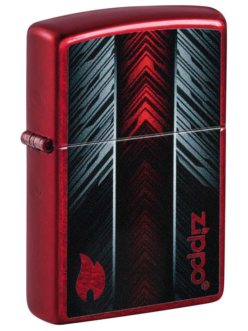 Zippo Lighter: Zippo Logo Flame - Candy Apple Red 49903 – Lucas Lighters