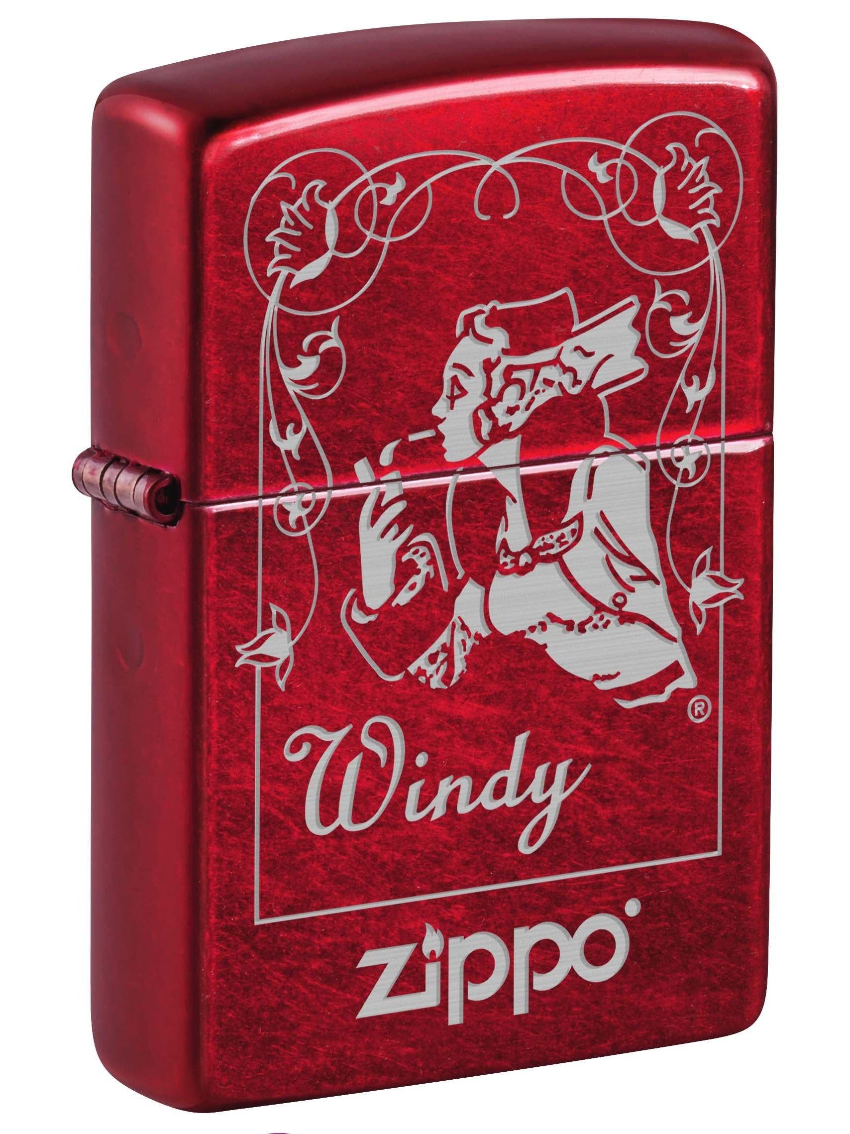 Zippo Lighter: Windy the Zippo Girl - Candy Apple Red 80968